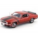 Cochesdemetal.es 1970 Ford Mustang Boss 302-4V Rojo-Negro 1:18 Welly 18002