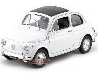 Cochesdemetal.es 1957 Fiat Nuova 500 Blanco 1:18 Welly 18009