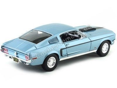 1968 Ford Mustang GT Cobra Jet Azul 1:18 Maisto 31167 Cochesdemetal.es 2