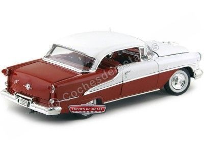 Cochesdemetal.es 1955 Oldsmobile Super 88 Coupé Blanco-Rojo 1:18 Welly 19869 2