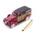Cochesdemetal.es 1939 Chevrolet Woody Surf Wagon Red/Wood 1:18 Sun Star 6176
