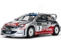 2002 Peugeot 206 WRC Rally Gran Bretaña 1:18 Sun Star 3854