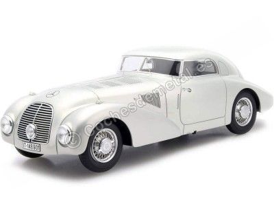 1938 Mercedes 540K (W29) Stromlinienwagen Silver 1:18 BoS-Models 387 Cochesdemetal.es