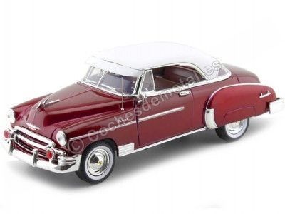 1950 Chevrolet Bel Air Hard Top Granate/Blanco 1:18 Motor Max 73111 Cochesdemetal.es