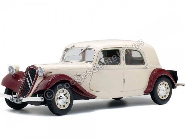 Carsdemetal.es 1937 Citroen Tracion 11cv Berlina bege 1:18 SOLLO S1800901