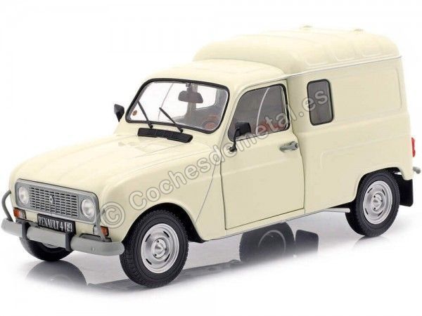 Cochesdemetal.es 1975 Renault R4 4L F4 Cream White 1:18 Solido S1802201