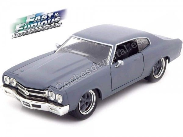 Cochesdemetal.es 1970 Chevrolet Chevelle SS "Fast and Furious IV" Gris Mate 1:24 Jada Toys 97835 253203002