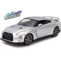 Cochesdemetal.es 2009 Nissan GT-R R35 "Fast & Furious" Silver 1:24 Jada Toys 97212