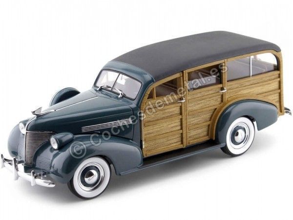 Cochesdemetal.es 1939 Chevrolet Woody Station Wagon Yosemite Green 1:18 Sun Star 6171