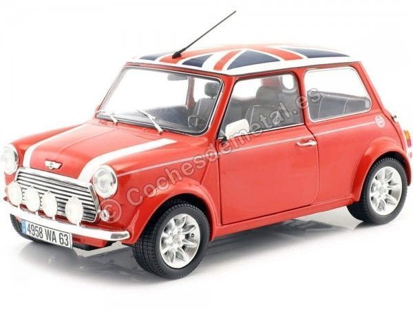 Carsdemetal.es 1997 Mini Cooper Sport Pack Bandeira Vermelha 1:18 SOLLO S1800604