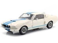 1967 Ford Shelby Mustang GT500 White-Blue 1:18 Solido S1802901