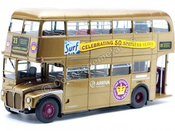 Cochesdemetal.es 1986 Routemaster London Bus The Queen Golden Jubilee 50th 1:24 Sun Star 2942