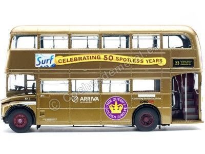 Cochesdemetal.es 1986 Routemaster London Bus The Queen Golden Jubilee 50th 1:24 Sun Star 2942 2
