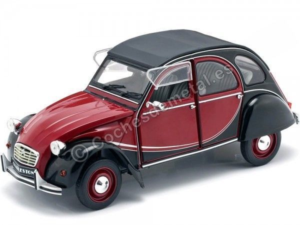 Carsdemetal.es 1982 Citroen 2CV6 Charleston Red/Black 1:18 SOLLO S1805013
