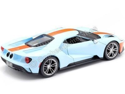 Cochesdemetal.es 2017 Ford GT Gulf Azul-Naranja 1:18 Maisto 31384 2