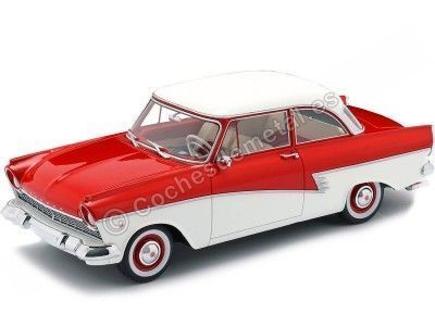 CARSDEMETAL.ES 1957 Ford Taunus P2 17M RED-BLANCO 1:18 BOS-Models 347