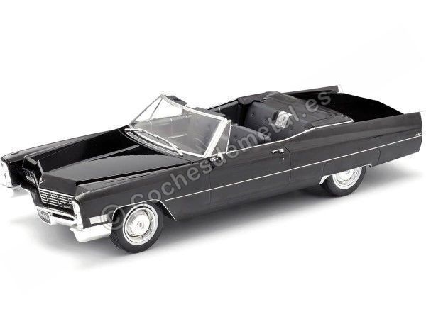 Carsdemetal.es 1968 Cadillac DeVille Black Convertible 1:18 KK em escala 180311