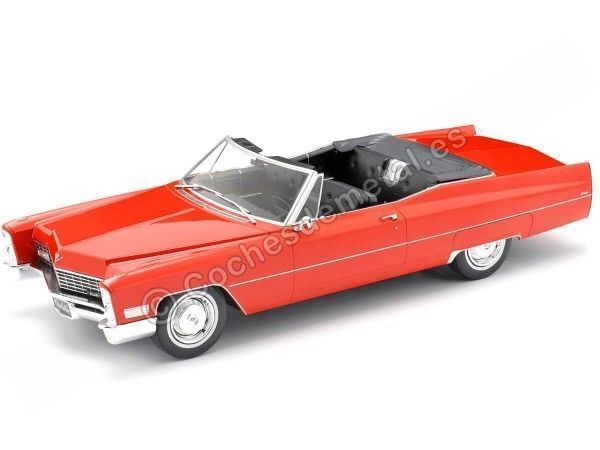 Carsdemetal.es 1968 Cadillac DeVille conversível Vermelho 1:18 KK em escala 180312