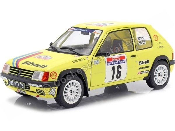 Cochesdemetal.es 1990 Peugeot 205 Rallye Tour de Course 1:18 Solido S1801705