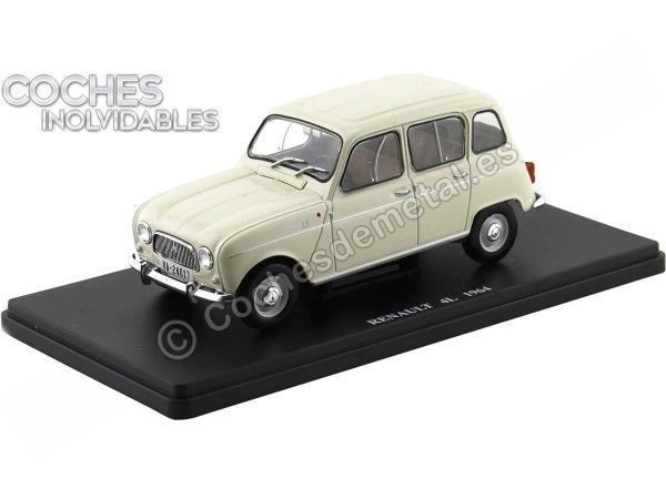 Carsdemetal.es 1964 Renault 4 R4 4L bege "carros inesquecíveis" 1:24 Salvat editorial ES04