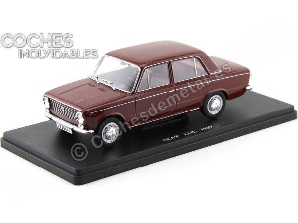 Carsdemetal.es 1969 Sation 124l Red "Carros inesquecíveis" 1:24 editorial Salvat ES05