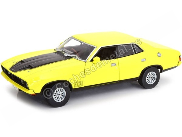 Cochesdemetal.es 1974 Ford Falcon XB GT351 Berline jaune 1:18 Greenlight 18013