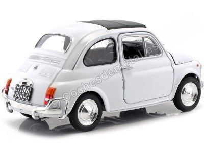 Cochesdemetal.es 1957 Fiat Nuova 500 Blanco 1:24 Welly 22515 2