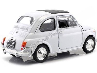 Carsdemetal.es 1957 Fiat Nuova 500 Branco 1:24 Welly 22515 2