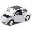 Carsdemetal.es 1957 Fiat Nuova 500 Branco 1:24 Welly 22515