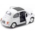 Carsdemetal.es 1957 Fiat Nuova 500 Branco 1:24 Welly 22515
