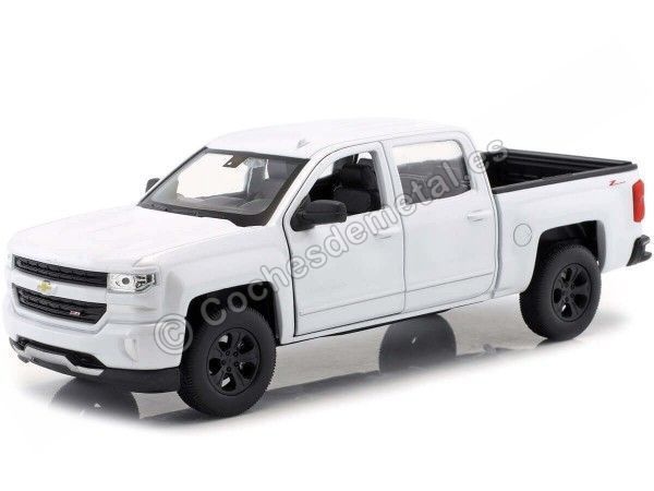 Cochesdemetal.es 2017 Chevrolet Silverado Pickup Blanco 1:24 Welly 24083