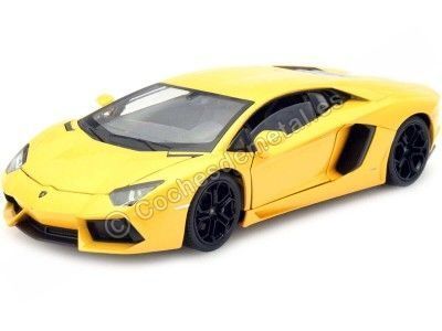 Carsdemetal.es 2011 Lamborghini Aventador LP700-4 Amarelo 1:24 Welly 24033