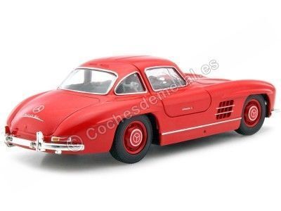 Carsdemetal.es 1954 Mercedes-Benz 300 SL Gullwing "Gaviota Wings" W198 Vermelho 1:24 bem 24064 2
