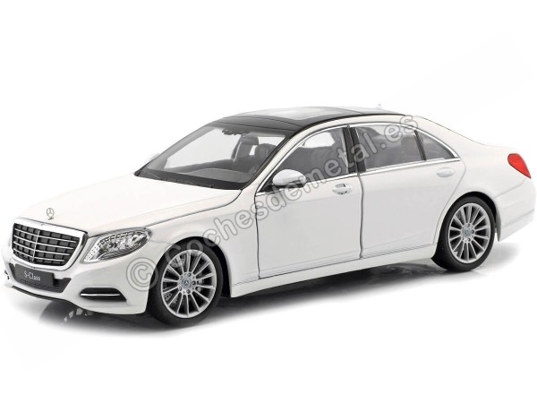 Carsdemetal.es 2015 Mercedes-Benz S-Class (W222) Branco 1:24 Welly 24051