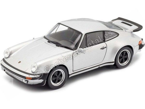 CARSDEMETAL.ES 1974 Porsche 911 Turbo 3.0 Gray métallique 1:24 Wellly 24043