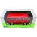 Carsdemetal.es 1972 Volkswagen VW T2 vermelho 1:24 Welly 22472