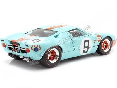 Cochesdemetal.es 1968 Ford GT40 MK1 Widebody Nº9 Ganador 24h LeMans Azul/Naranja 1:18 Solido S1803001 2