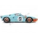 Cochesdemetal.es 1968 Ford GT40 MK1 Widebody Nº9 Ganador 24h LeMans Azul/Naranja 1:18 Solido S1803001