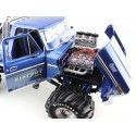 Cochesdemetal.es 1974 Ford F-250 Monster Truck "Bigfoot, Kings of Crunch" Azul 1:18 Greenlight 13541