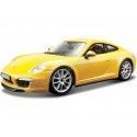 Cochesdemetal.es 1997 Porsche 911 Carrera 4 Coupe Amarillo "Metal Kit" 1:24 Bburago 18-25111