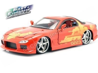 Carsdemetal.es 1995 Mazda RX-7 "Fast & Furious 2" Red-amarelo 1:24 Jada Toys 30747 253203059