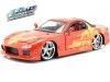 Cochesdemetal.es 1995 Mazda RX-7 "Fast & Furious 2" Red-Yellow 1:24 Jada Toys 30747 253203059