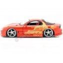 Cochesdemetal.es 1995 Mazda RX-7 "Fast & Furious 2" Red-Yellow 1:24 Jada Toys 30747 253203059