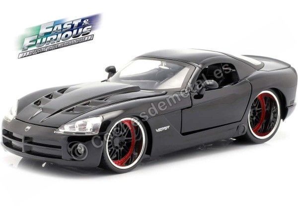 Cochesdemetal.es 2015 Dodge Viper SRT 10 "Fast & Furious 7" Negro 1:24 Jada Toys 30731 253203057