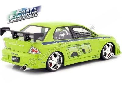 Cochesdemetal.es 2003 Mitsubishi Lancer Evo VII "Fast & Furious 2" Verde 1:24 Jada Toys 99788 253203052 2