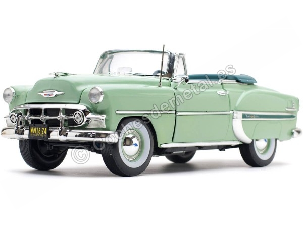 Cochesdemetal.es 1953 Chevrolet Bel Air Open Cabriolet Surf Green 1:18 Sun Star 1624