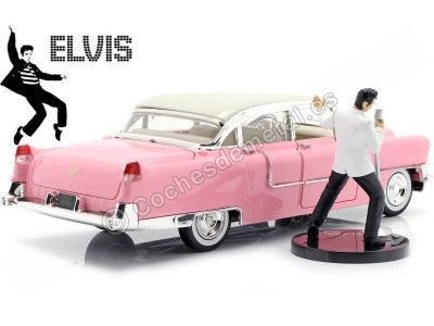 1955 Cadillac Fleetwood Series 60 "Elvis Presley" Rosa 1:24 Jada Toys 31007 Cochesdemetal.es 2