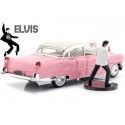 Cochesdemetal.es 1955 Cadillac Fleetwood Series 60 "Elvis Presley" Rosa 1:24 Jada Toys 31007