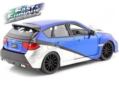 Cochesdemetal.es 2009 Subaru Impreza STi "Fast & Furious" Azul-Plata 1:24 Jada Toys 99514/253203026 2