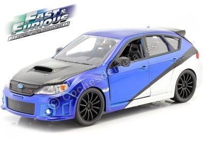 Cochesdemetal.es 2009 Subaru Impreza STi "Fast & Furious" Azul-Plata 1:24 Jada Toys 99514/253203026